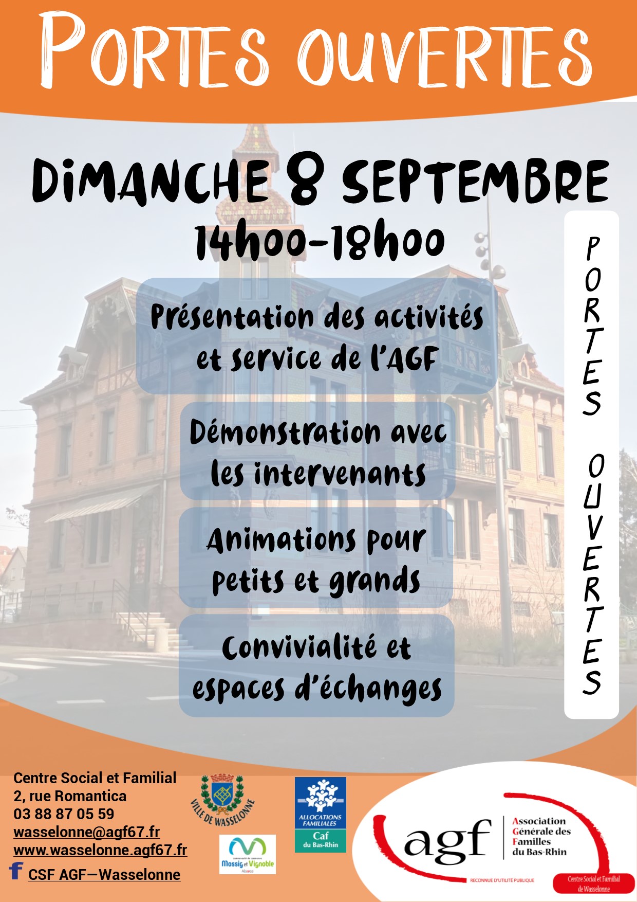 PORTES OUVERTES DIMANCHE 8 SEPTEMBRE 2019 PORTES OUVERTES DIMANCHE 8 SEPTEMBRE 2019