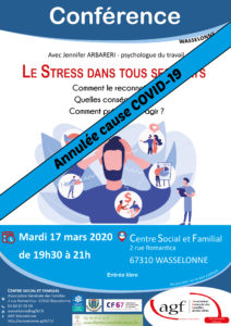 CONFÉRENCE : Le stress dans tous ses états CONFÉRENCE : Le stress dans tous ses états